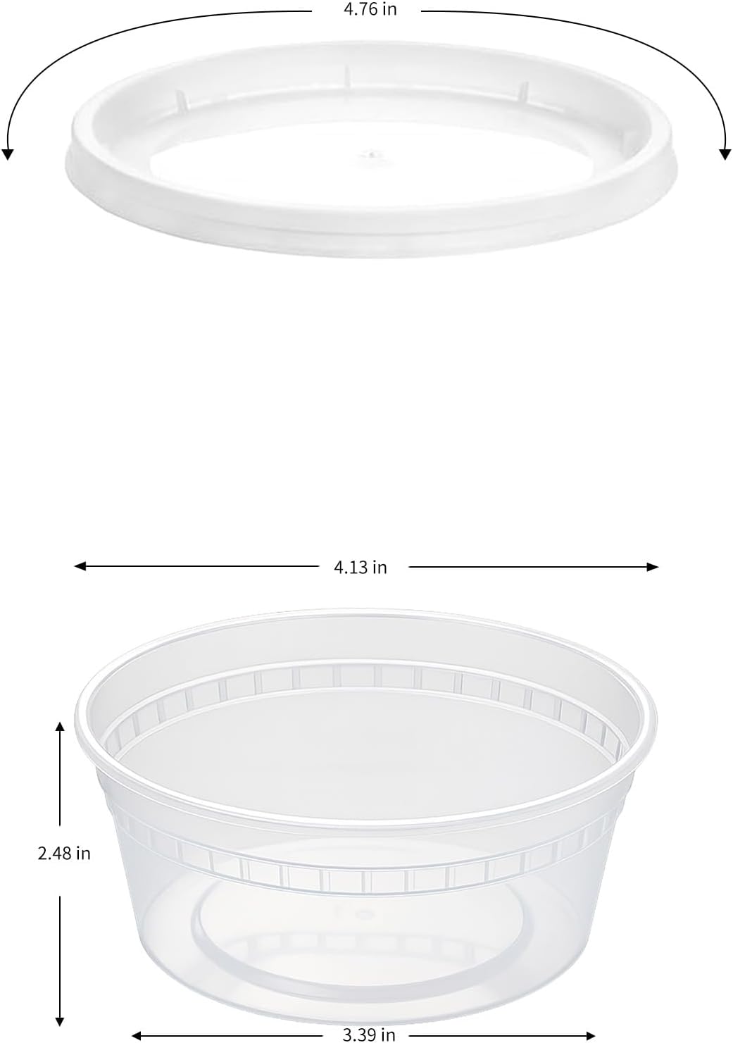 30oz Meal Prep Containers Bulk 50-Pack - 2-Compartment with Lids, Leakproof, Microwave/Freezer/Dishwasher Safe - Commercial Food Storage, Black