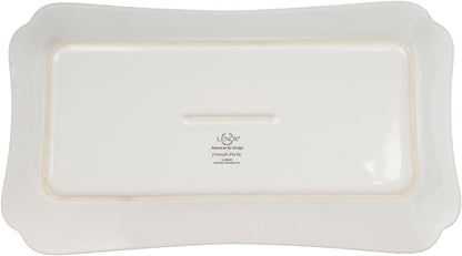 Lenox French Perle Chip and Dip Tray, White -