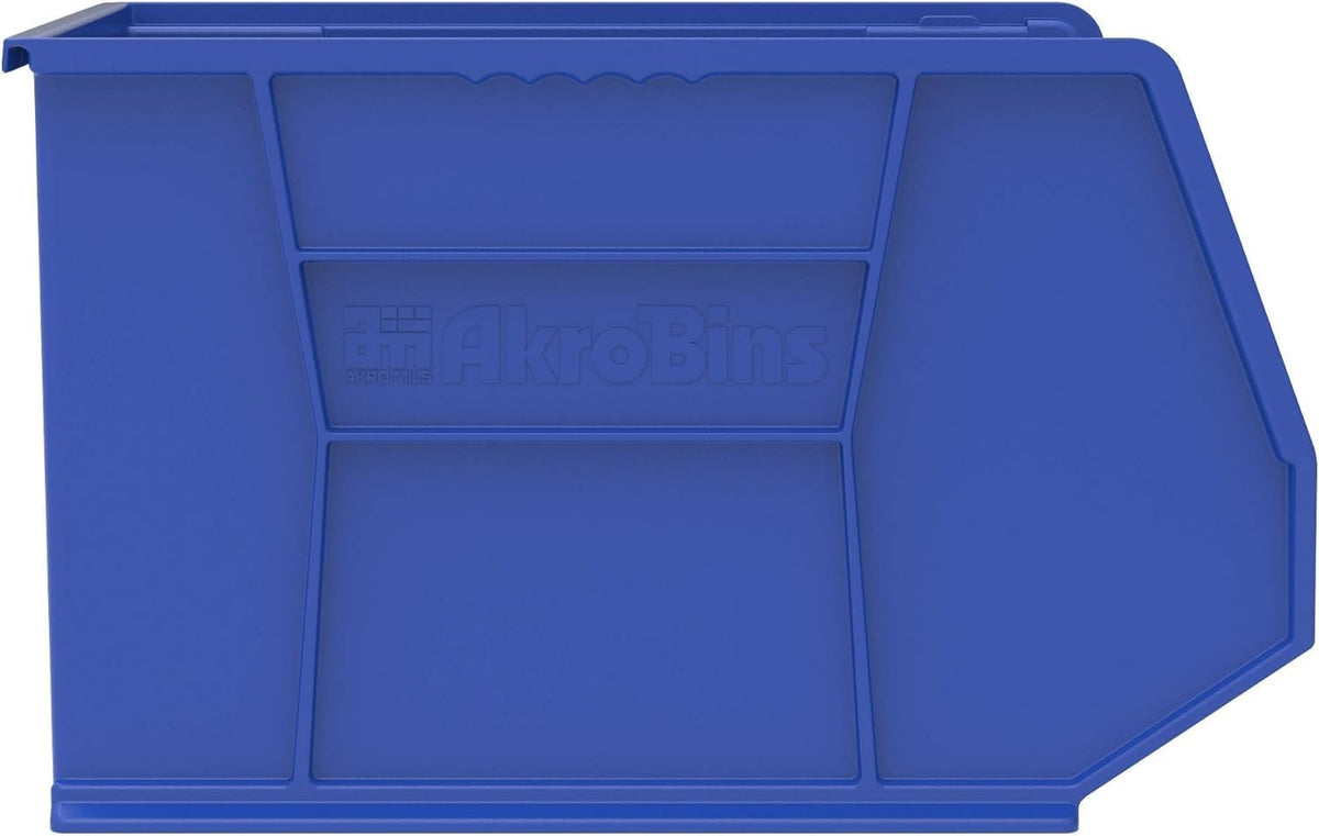 Akro-Mils 30270 AkroBins Plastic Storage Bins, Space-Saving Stackable Bins for Garage, Pantry, Craft Organization, 18" x 16" x 11", Clear, 3-Pack