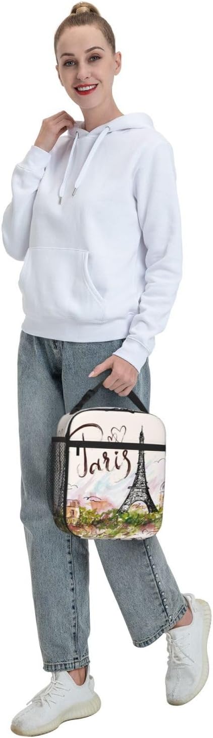 70s Retro Mushroom Floral Insulated Lunch Bag Reusable Cooler Lunch Box Portable Leakproof Thermal Container Tote Bags for Girls Boys School Travel