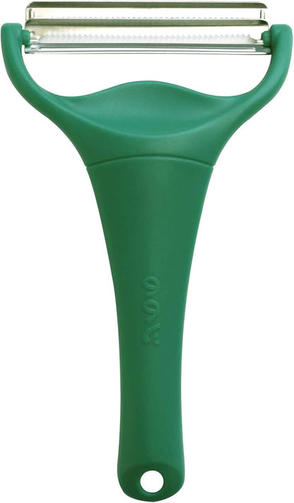 Nonoji MAX Cabbage Peeler and Shredder with Non-Slip Handle, Julienne, 2 Sharp Blades for Vegetable Peeling, Kitchen, Dark Green
