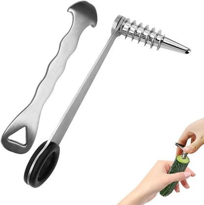Stainless Steel Spiral Cutter, Manual Veggie Spiralizer Kitchen Tool