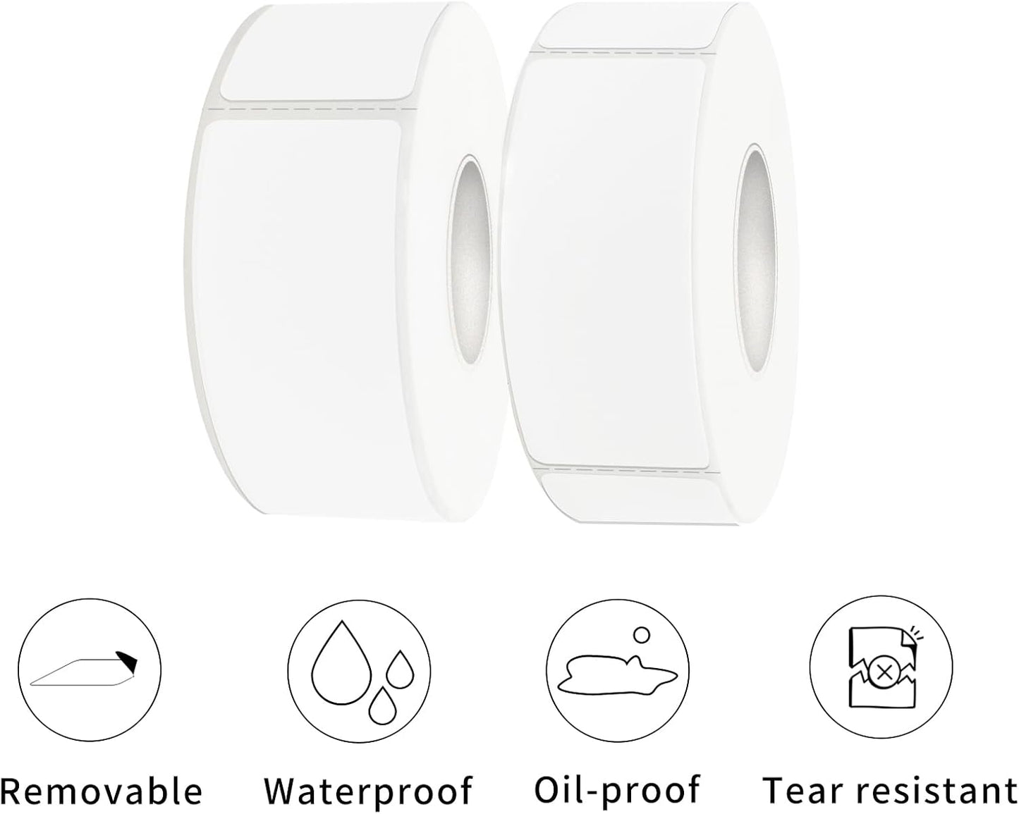 Removable Freezer Labels, Date Label 1x3 Inch Food Storage Stickers, Waterproof Oil Resistant Easy Clean Leaves no Residue 250 Total Per Roll