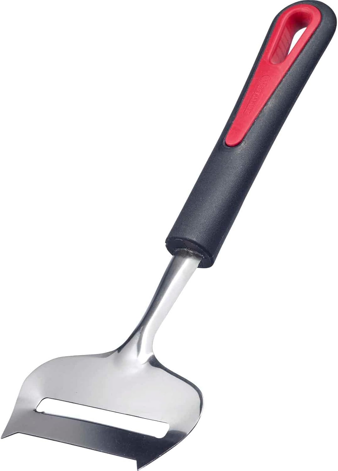 Westmark Stainless Steel Cheese Slicer – Multi-functional German Cheese Slicer, Handheld Hard & Semi-Hard Cheese Cutter, Adjustable Cheese Shaver, Ergonomic Handle, Dishwasher Safe, Red/Black