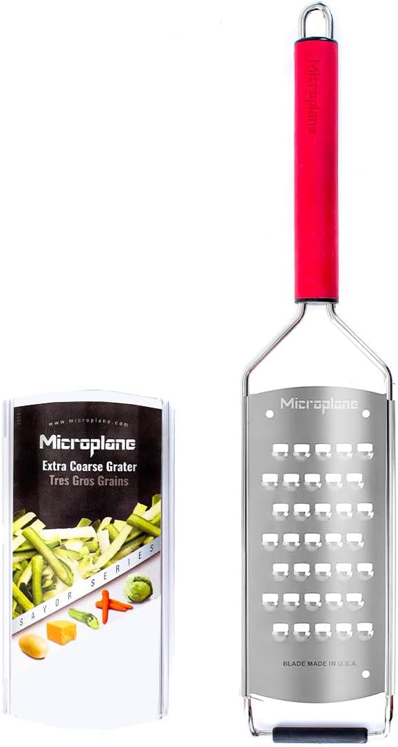 Microplane Savor Series Kitchen Grater Fine in Black for Hard Cheese Parmesan, Citrus Lemon, Orange, Lime, Ginger, Nutmeg, Cinnamon, Garlic, Chili, Chocolate - Stainless Steel Grater Made in USA