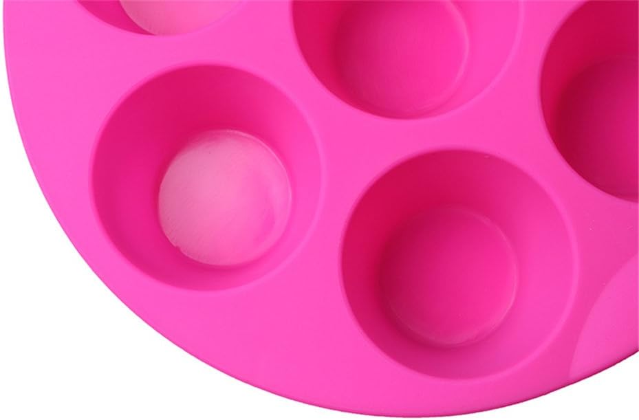 SHEbaking Silicone Egg Bite Molds Air Fryer Muffin Pan for Baking Non-Stick Silicone Egg Molds 7 Cups Air Fryer Cupcake Mold for Mini Muffins, Tart, Mini Cupcake BPA Free