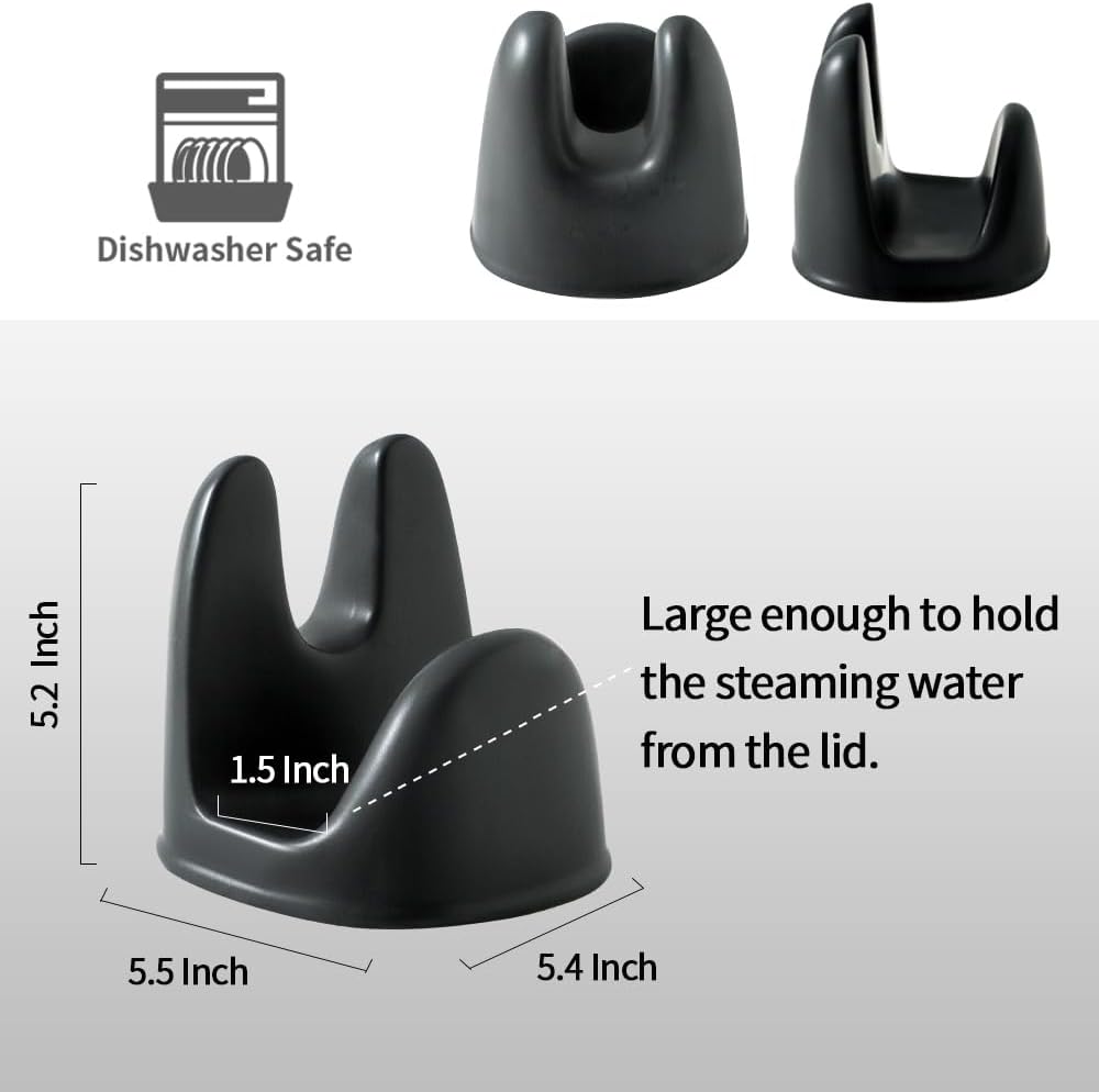 Nihow Ceramic Pot Lid Holder While Cooking for Kitchen Counter/Stove Top