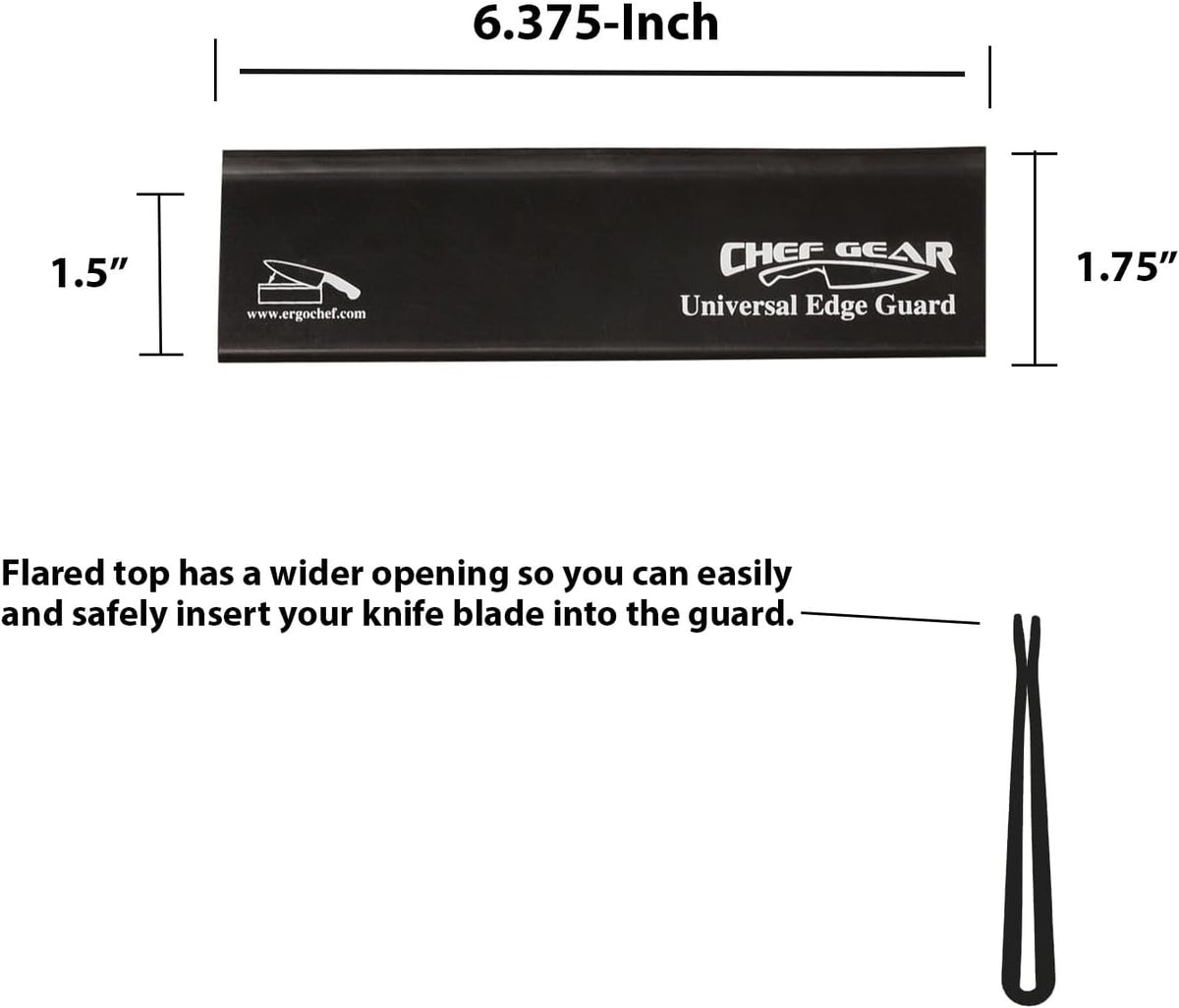 Ergo Chef Universal Knife Edge Guard, Durable Blade Protector, Black