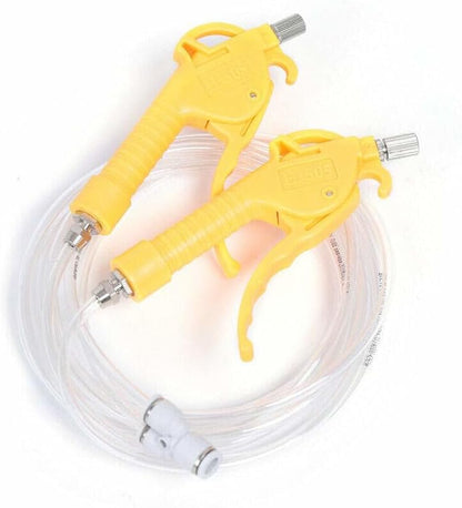 Electric Meat Marinade Injector Pump with Dual Guns, 50W Automatic Meat Injector Kit Meat Saline Syringe Pump Gun with Hose for BBQ, Turkey Pork Beef, 10 Stainless Steel Needles