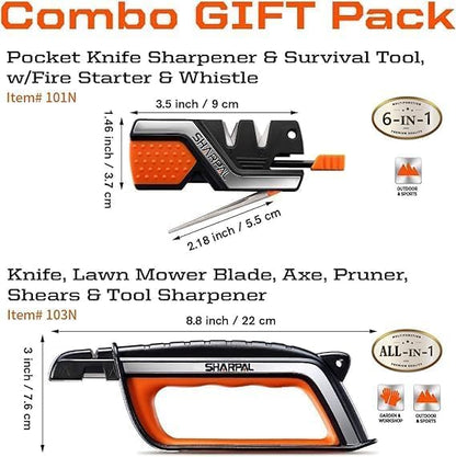SHARPAL 101N 6-in-1 Pocket Knife Sharpener & Survival Tool