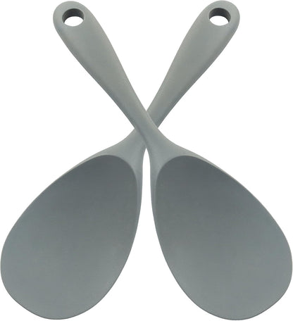 Silicone Rice Spoon Rice Paddle, White, 2 Pcs