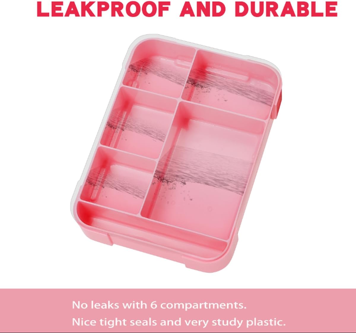 Kids Dinosaur Lunch Bag with Reusable Bento Box, Insulated & Leak-Proof Lunch Container Set with Name Tag, 6 Compartments, Fork & Spoon, Ideal for School, Travel, and Picnics (Pink Dinosaur)