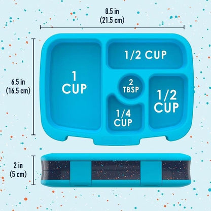 Bentgo Kids Bento-Style 5-Compartment Leak-Proof Lunch Box - Ideal Portion Sizes for Ages 3 to 7 - Durable, Drop-Proof, Dishwasher Safe, PFAS & BPA-Free & Made with Food-Safe Materials (Purple)