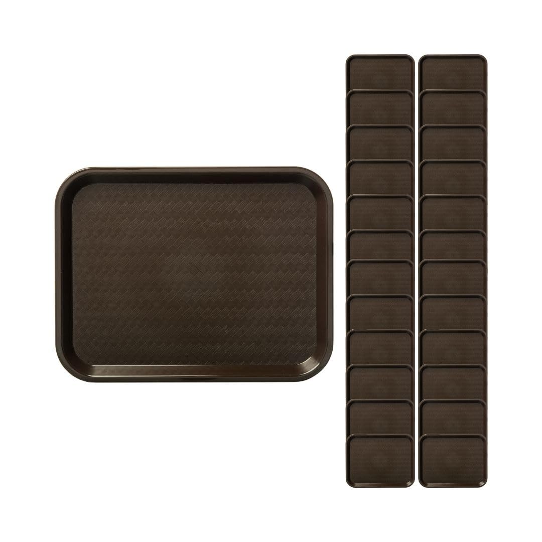 Carlisle FoodService Products CT101403 Cafe Standard Plastic Cafeteria/Fast Food Tray, NSF Certified, BPA Free, 14" Length x 10" Width, Black
