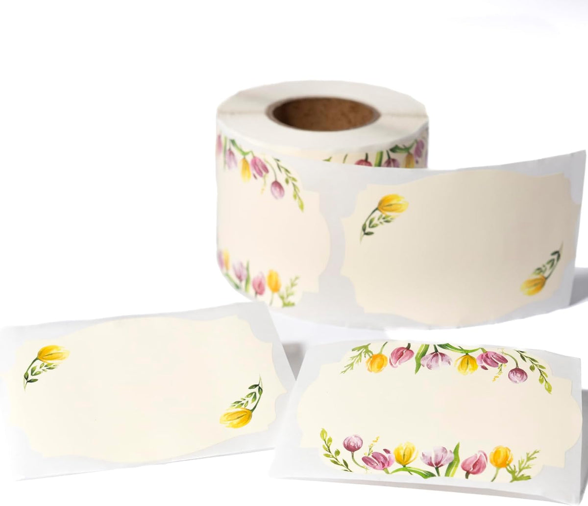 MONEST Waterproof Label Stickers for Jars and Lids, Pantry, Mason Jar, Canning, Spice, Bottle Labels (Red Tulip 2"x3")