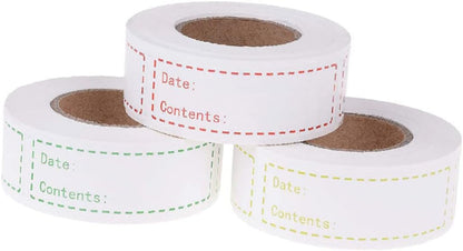 Lurrose 2rolls Natural Food Stickers for Boys and Girls DIY English Record Date Labels for Containers Kitchen