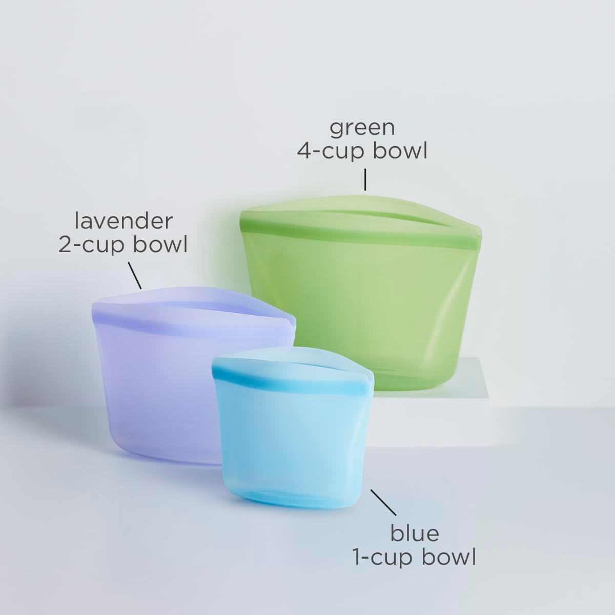 Stasher Premium Reusable Silicone Food Storage Bags, 2-Pack, Clear