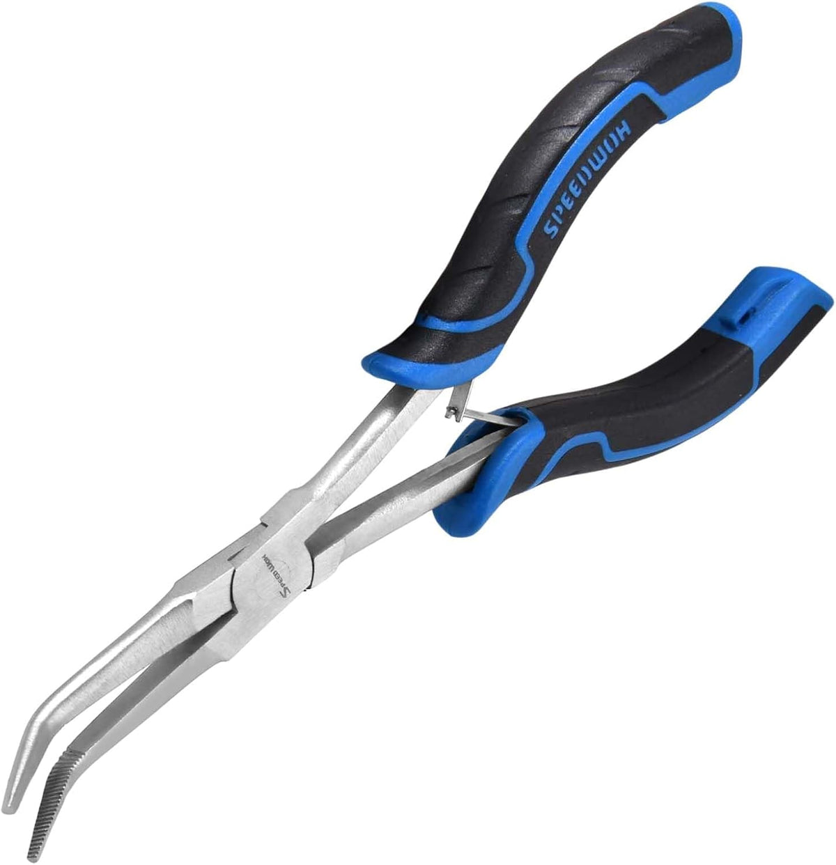 SPEEDWOX Long Reach Bent Needle Nose Pliers With Smooth Jaw Angled Needle Nose Pliers For Jewelry Making Fish Bone Pliers Tweezers Bent Chain Nose Pliers For Wire Bending And Small Object Gripping