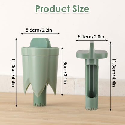 Pepper Seed Corer Remover,2025 Upgraded 2-In-1 Bell Pepper Cutter & Deseeder for Effortless,Fruit Pepper Corer, Kitchen Gadgets for Bell Pepper Jalapeno Bitter Melon Corers (White)