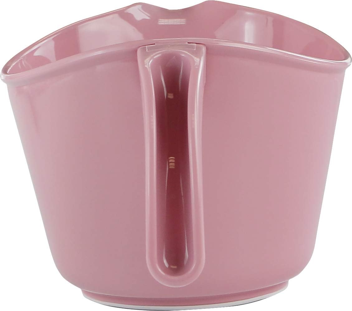 Batter Bowl With Pour Spout, Non-Slip Base,Space Saving Detachable Handle with Lid, 2 QT Heavy Duty BPA-Free Microwave & Dishwasher Safe (Fresh Lemons)