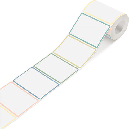 300 Pcs 2×3 Inch Blank Removable Freezer Labels, Waterproof, Oil & Tear Resistant, No Residue Writable Stickers for Food Containers, Jars, Pantry and Meal Prep (Bright)
