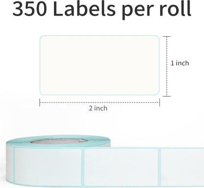 L LIKED 350 Stickers Dissolvable Food Labels 1x2 inch for Containers 350 Labels Per Roll