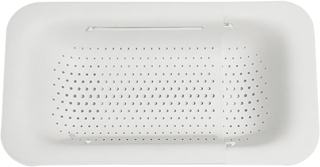 Over the Colander Strainer Wash Vegetables and Fruits, Drain Cooked Pasta and Dry Dishes - Extendable - Vegetable Washing For Fruits, Drain Cooked Pasta and Dishes (Green, One Size)