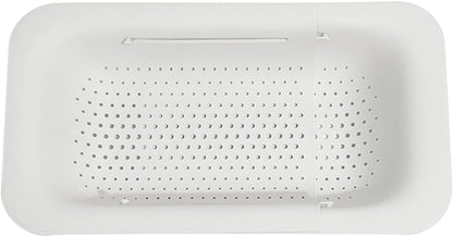 Over the Colander Strainer Wash Vegetables and Fruits, Drain Cooked Pasta and Dry Dishes - Extendable - Vegetable Washing For Fruits, Drain Cooked Pasta and Dishes (Green, One Size)