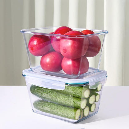 88Oz 2 Pcs Large Glass Food Storage Containers Family Size Set Baking Containers with Locking Lids Storing food, BPA Free Leak Proof Microwave Oven Safe