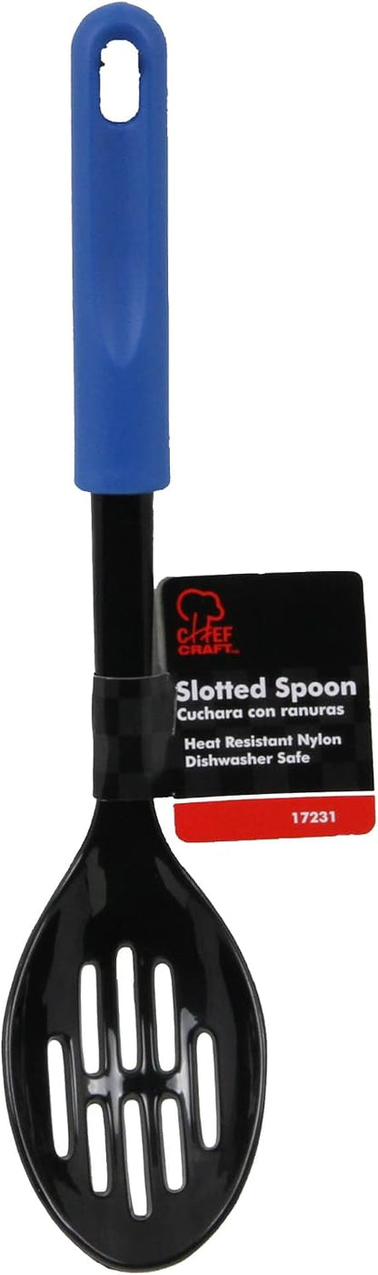 Chef Craft Basic Nylon Slotted Spoon, 11.5 inch, Purple
