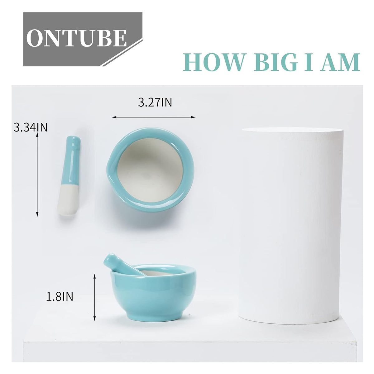 ONTUBE Mortar and Pestle Set (3.2 Inch)