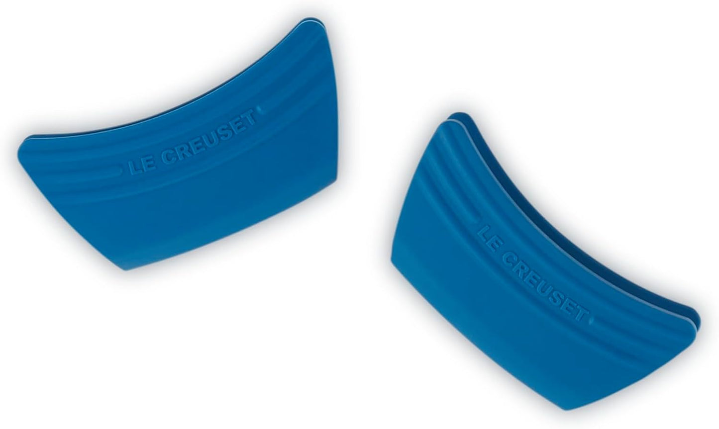 Le Creuset Silicone Set of 2 Handle Grips, 5" x 2 1/2" each, Black