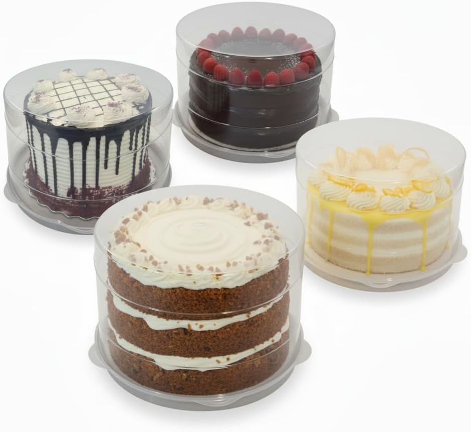 Evelots 2-Pack 10-Inch Airtight Food Storage Container with Lid - Portable Carrier for Pies, Cakes, Cupcakes & More - BPA-Free Clear Plastic - Secure & Easy Transport