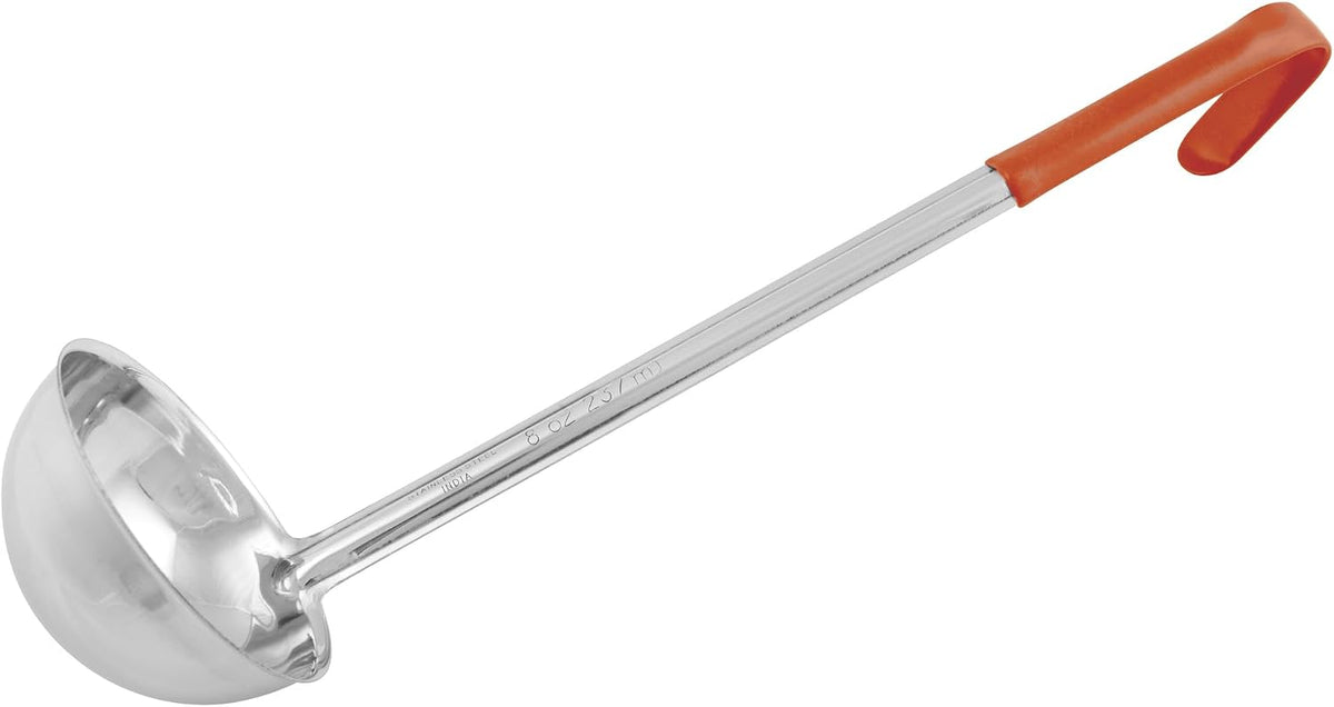Winco 1/2 oz Red Stainless Steel Ladle