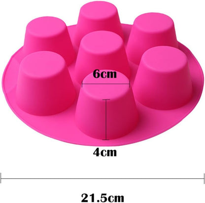 SHEbaking Silicone Egg Bite Molds Air Fryer Muffin Pan for Baking Non-Stick Silicone Egg Molds 7 Cups Air Fryer Cupcake Mold for Mini Muffins, Tart, Mini Cupcake BPA Free