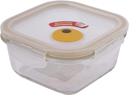 LOCK & LOCK Ovenglass Heat Resistant Glass Round Food Storage Container with Steam Vent, 32.12-oz / 4.02-cup