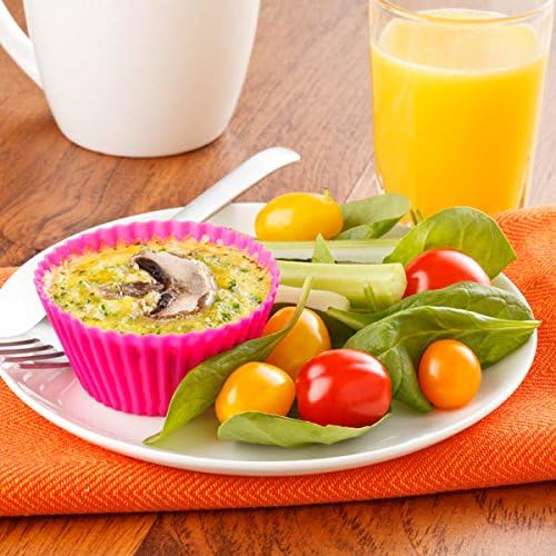 36 Pack Silicone Cupcake Liners Muffin Baking Cups Liners Reusable Non-Stick Cake Molds Sets Lunch Bento Box Dividers Accessories