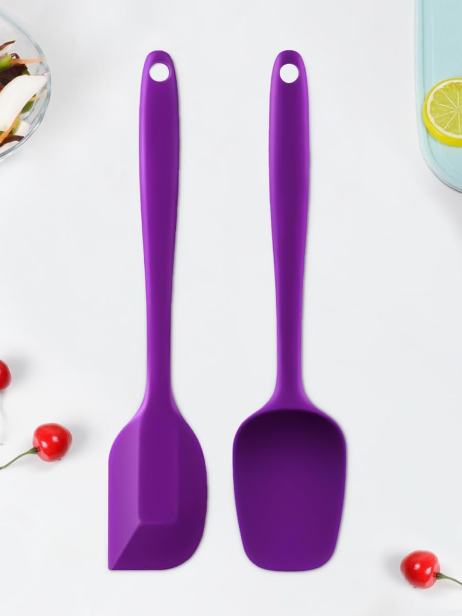 5-Pack Silicone Spatula Set – Heat-Resistant Baking, Cooking & Mixing Tools, Seamless Design, Non-Stick & Easy to Clean, Aqua Sky