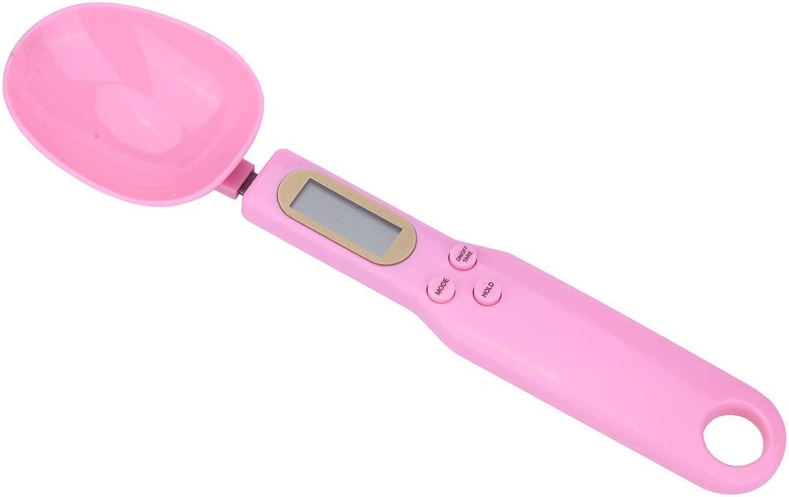 Food Scale Spoon, Digital Kitchen Scale High Precision Small Scale with Tare Function Weighing and Measuring Dry Liquid Ingredient Milk Tea Flour Medicine 1.1lb/500g(0.1g), C52 White