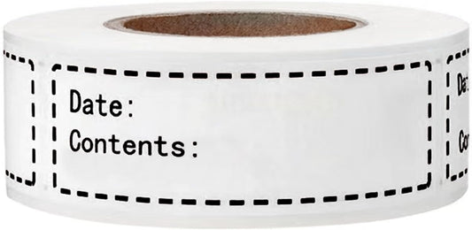 600pcs Removable Freezer Labels,1x3 Inch Food Storage Stickers Containers Date Stickers,Easy Clean and Write On Refrigerator Freezer Paper Label,No Residue,for Kitchen,Restaurants,Markets（Black）