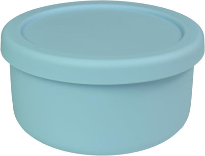 24oz Silicone Food Storage Containers,Round Bowls with Lids - Meal Prep Containers for Kitchen Serving, Salad & Lunch - Airtight, Microwave/Fridge/Dishwasher Safe, BPA-Free (Grass green, 3PACK)
