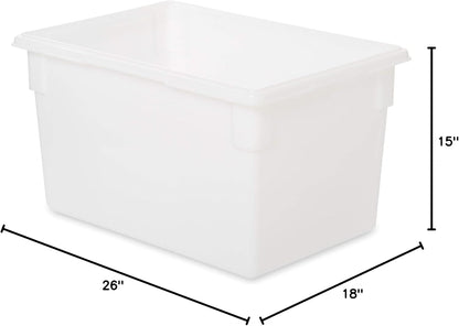 Rubbermaid Commercial Products Polycarbonate Food Storage Box/Tote, 2 Gallon, Clear, for Restaurant/Kitchen/Cafeteria