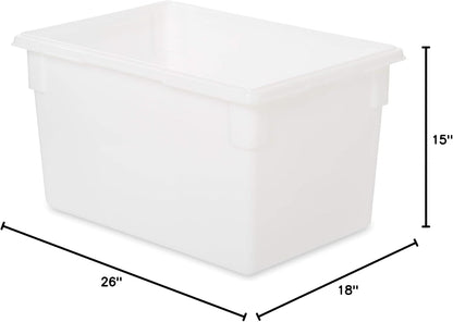 Rubbermaid Commercial Products Polycarbonate Food Storage Box/Tote, 2 Gallon, Clear, for Restaurant/Kitchen/Cafeteria