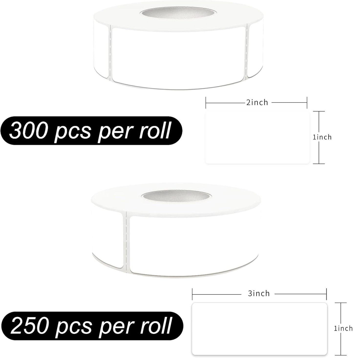 Removable Freezer Labels, Date Label 1x3 Inch Food Storage Stickers, Waterproof Oil Resistant Easy Clean Leaves no Residue 250 Total Per Roll