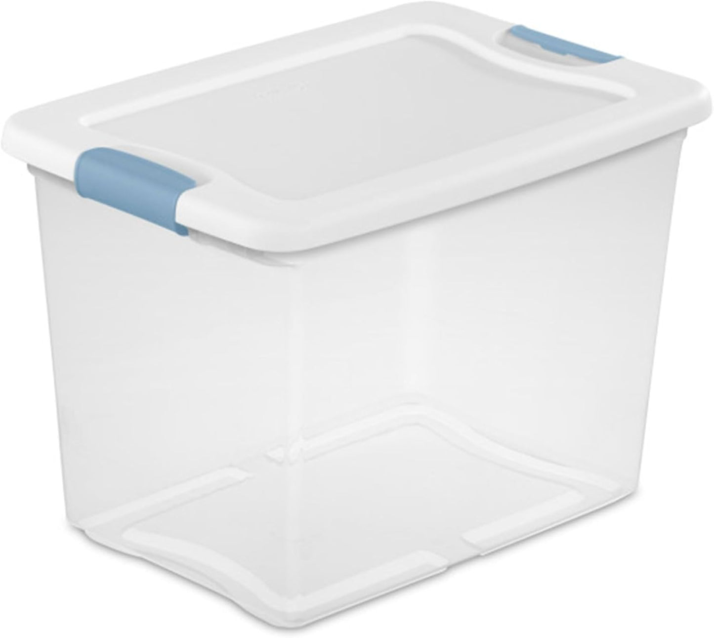 Sterilite 6-Pack Latching Box, Under Bed Storage Bins with Lids, Clear Plastic, 25 Quart - Heavy-Duty Organizing Containers for Closet, Bathroom, and Office