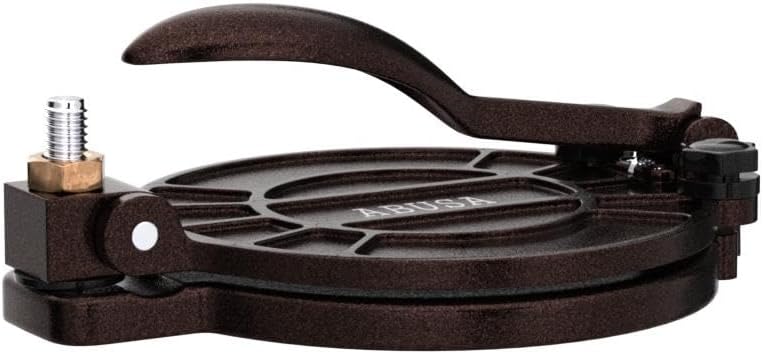 ABUSA Thickness Adjustable Tortilla Press 8 Inch Tortilla Maker Black - Roti, Dough Press, Dosa, Tawa, Tamale, Pizza, Pie, Patty (Extra Oil Paper or Patty Paper needed)