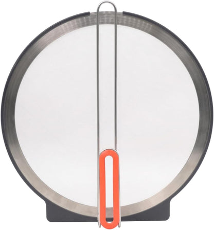 AirHood Self-Standing Splatter Screen – Heavy-Duty Stainless Steel Grease Guard for Frying Pans & Induction Cookers – Heat-Resistant, BPA-Free, Dishwasher Safe, Compact Storage