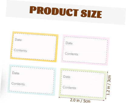 5rolls Safe Date Labels for Kitchen Pantry Writing Stickers Food Storage Labels Reusable Multipurpose Bottle Stickers
