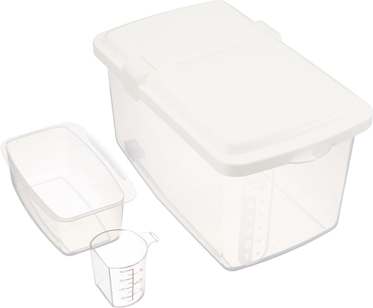 JapanBargain, Japanese Plastic Kome Bitsu Raw Rice Food Storage Container (11 LBS)