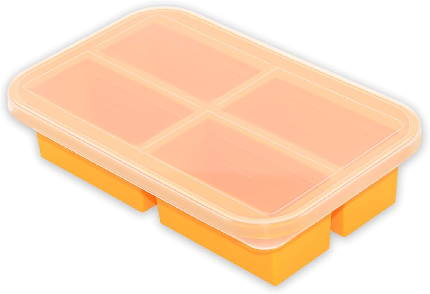 Bangp 1-Cup Silicone Freezing Trays with Lid,2 Pack,Easy-Release Silicone Freezer Molds for Soup Ice Cubes,Soup Freezer Molds,Freeze & Store Broth,Sauce,Leftovers - Makes 8 Perfect 1 Cup Portions